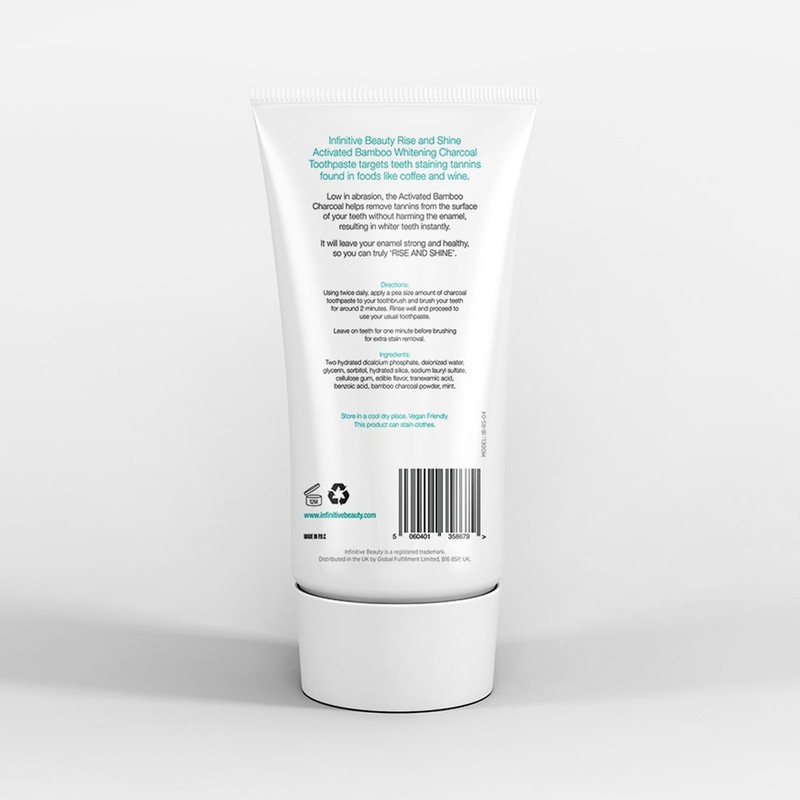 Infinitive Beauty Rise and Shine Activated Bamboo Charcoal Whitening Toothpaste