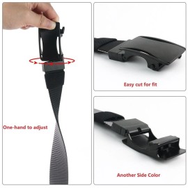 Unbranded Men's Casual Ratchet Belt Nylon Web Work Belt With Automatic Slide Alloy Buckle