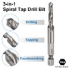 sourcing map Combination Drill and Tap Bit, Metric M5 x