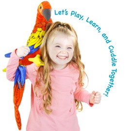 TigerHart Miguelita The Macaw - 14 Inch (Tail Measurement Not Included) Large Parrot Stuffed Animal Plush Bird