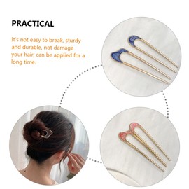 Vaguelly 4Pcs U Shaped Hairpins for Women Chic Hair Sticks and Stylish Long Hair Accessories for Bun Styles for Everyday and Special Occasions