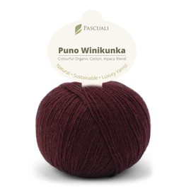 50 g Pascuali Puno | 70% Cotton (Organic) 30% Alpaca Wool, Colour: Bordeaux 68