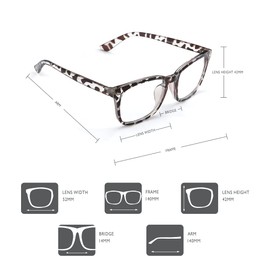 Fashion Square Blue Light Blocking Glasses - 2 Pack, Women's & Men's Computer & Gaming Glasses