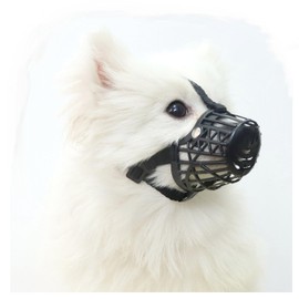 Classic Basket Dog Muzzle,Dog can Pant and Drink,Breathable Adjustable Plastic Muzzle for Small Medium Large Dogs,Prevent Biting Barking and Chewing (Black, 3#S)