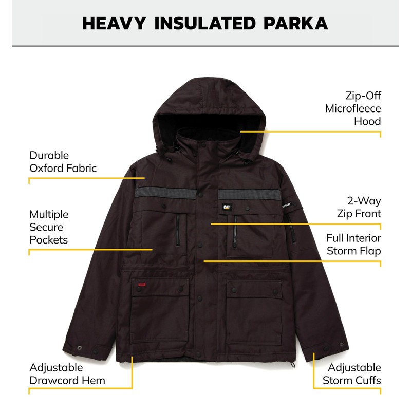 Caterpillar Men's Heavy Insulated Parka (Regular and Big & Tall