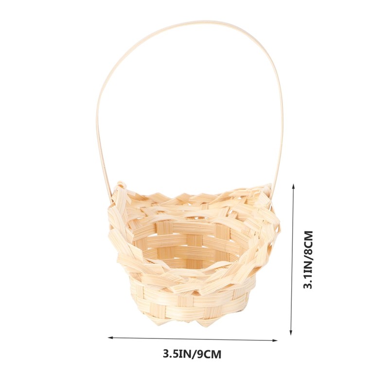 Mobestech 5pcs Woven Flower and Fruit Baskets Sundry Storage Baskets