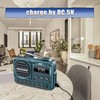 FM Portable Radio Personal Radio with Rechargeable Battery,Loud Speakers,Includes 3.5mm