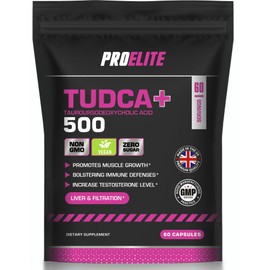 Tudca Tauroursodeoxycholic 500mg 60 Vegan Capsules | Advanced Liver Detox Support | Bile Salt Supplement | NO Fillres & Binders |100% Pure TUDCA | Digestion and Immune System by PROELITE