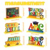 6 Pieces Back to School Party Decorations Wooden First of