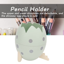 Dinosaur Pen Holder, Dinosaur Egg Pen Holder, Dinosaur Desk Organiser, Accessories, Pen Cup, Office Supplies Organiser (Green)