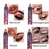 EnMart 12 Colours Eyeshadow Stick, 2-in-1 Glitter Eyeshadow Stick, Smudge-Resistant,