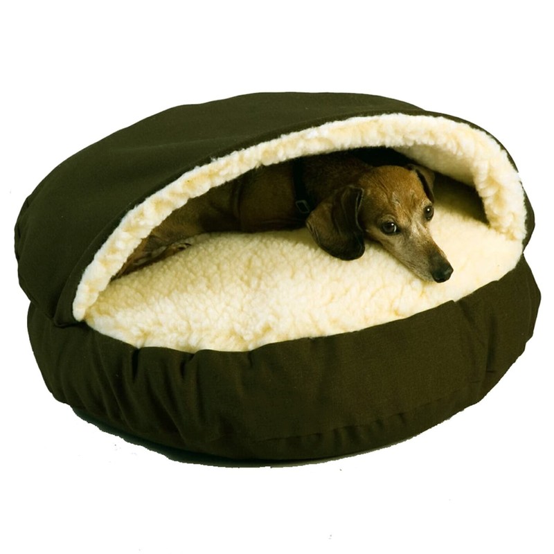 Snoozer Orthopedic Cozy Cave Pet Bed, Large, Khaki