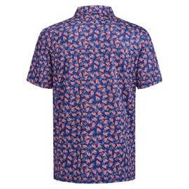 Men's Polo Shirts for Men Short Sleeve Golf Shirts for Men Dry Fit Performance Casual Navy Fireworks American Flag Print Collared Mens Golf Polo Shirts Short Sleeve Golf Polos for Men, XXL