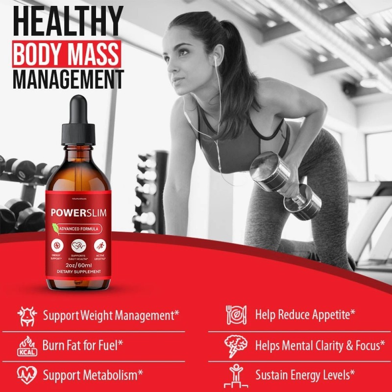 PowerSlim Drops Liquid Supplement, Max Strength, Power Slim Drops (5