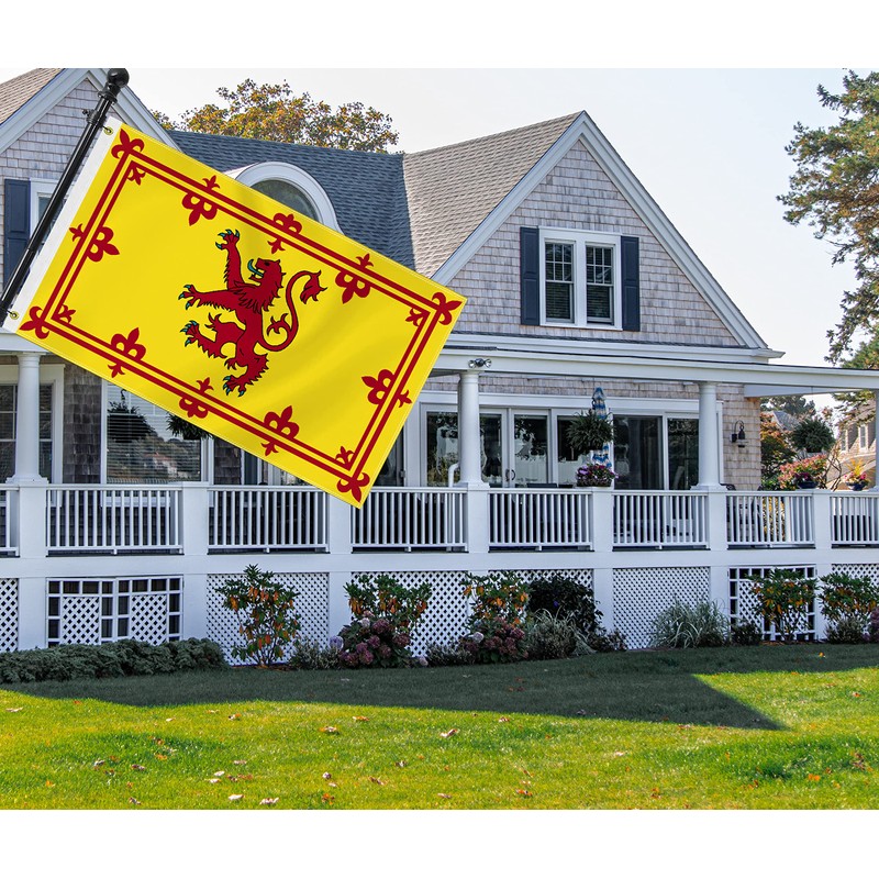 3×5 FT Scotland Rampant Lion Flag,Large Scottish Outdoor Banner,75D Scotsman
