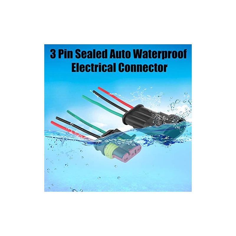 Acouto Conectores eléctricos de 3 pines Conector de 3 pines