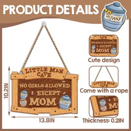 the Pooh Room Decor, Winnie Baby Room Hanging Wall Art Decoration, Classic Winnie Baby Decor for Little Boy, Winnie Baby Decor, Little Man Cave Wooden Sign, Perfect for Baby Shower Room Decor