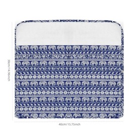 KAISELINNA Knitting Needle Wrap Knitting Needle Roll Up Case Knitting Needle Roll Crochet Hook Storage Bag Knitting Pins Case Empty Organizer Holder(Canvas, Elephant)