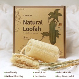 Esponjas de lufa exfoliantes suaves – Pack de 6 para ducha y cuerpo