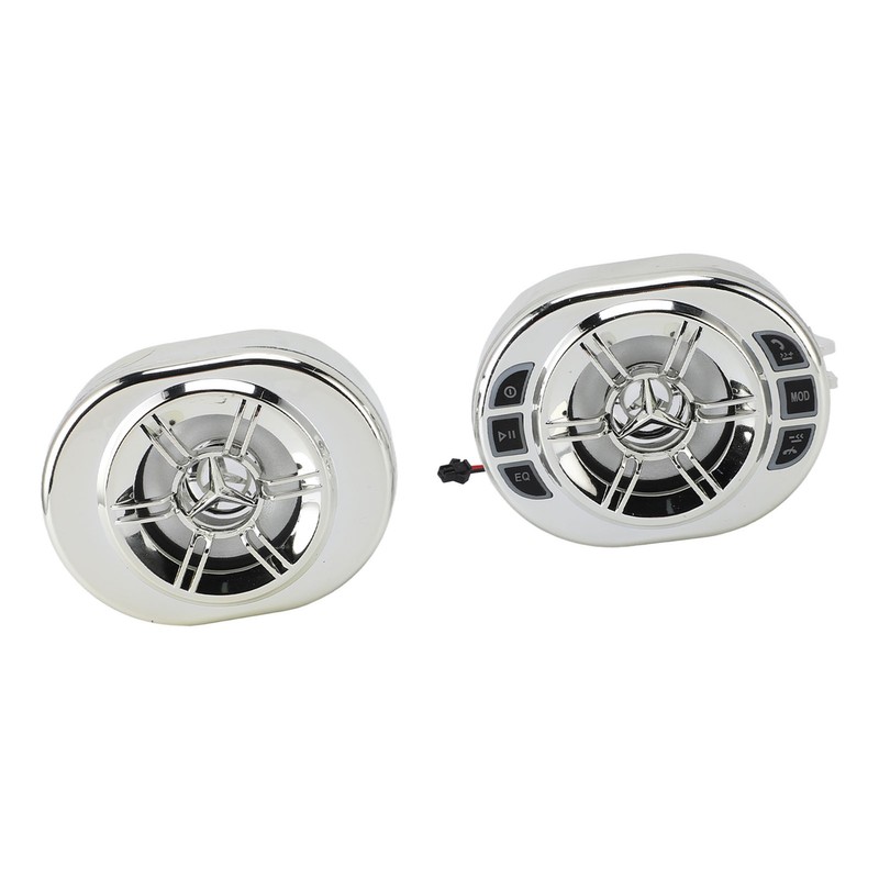 Waterproof Motorcycle Bluetooth Speaker Hands Free Calls Chrome All in