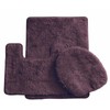 BH Home & Linen 3 Piece Ultra Spa Bath Mat Bath mat,Contour rug, Lid cover.(Browen)