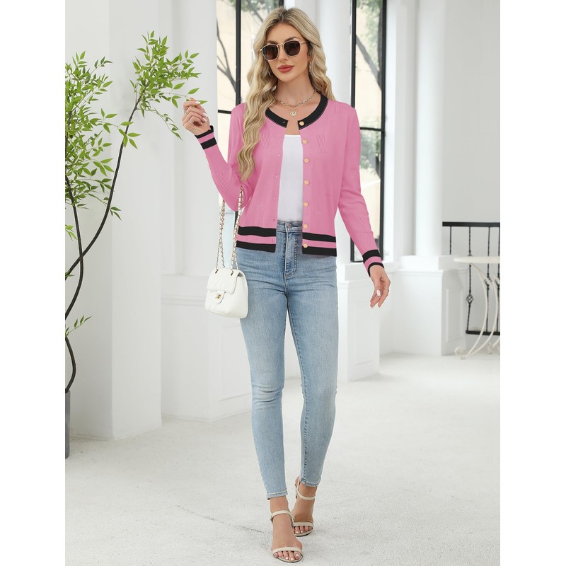 EFFAN Women's Cardigans Knit Button Down Long Sleeve Lightweight Jumper