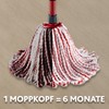 Vileda SuperMocio Mikrofaser und Power Ersatz-Moppkopf, für alle SuperMocio Wischsysteme,