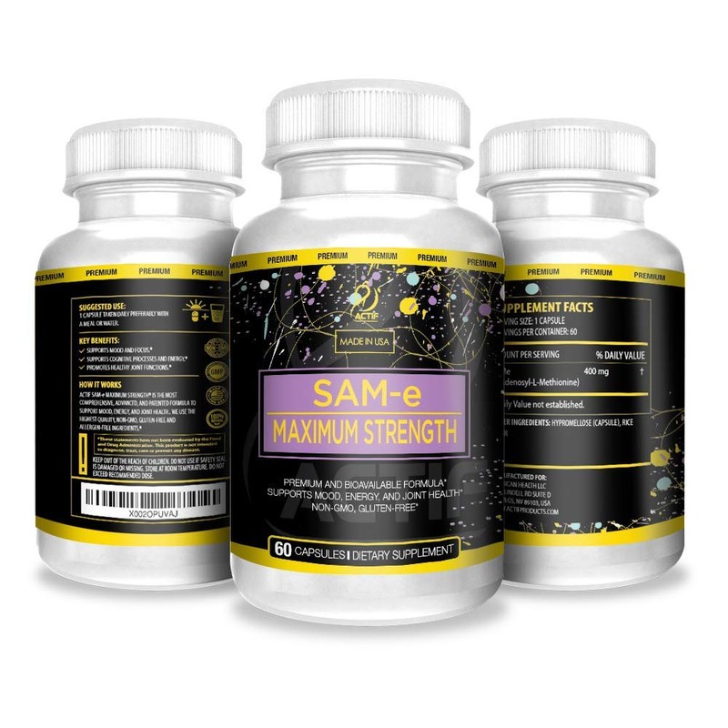 ACTIF SAM-e Maximum Strength with 400mg High Absorption SAM-e for