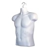 White Male Mannequin Hollow Back Body Torso Dress Form &