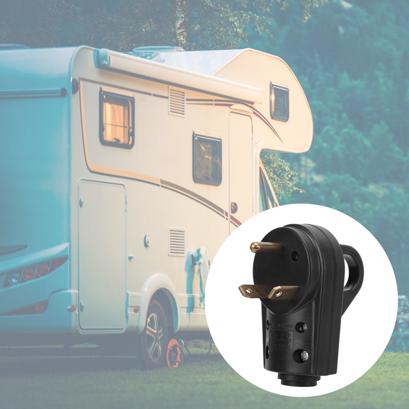 30A Male Plug Electrical Adapter with Ergonomic Grip Handle for