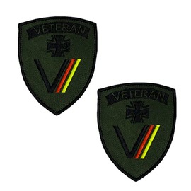 2 St. Germany Veteran Patch Embroidered Military Patch Army Veteran Tactical Morale Patch German Army Veteran Sign Badge Patch for Support Veteran - 7 x 9 cm