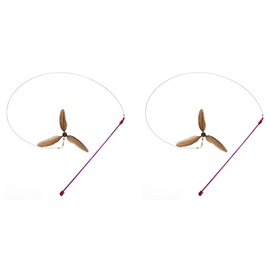 GoCat Da Purr-Peller Cat Toy, A Feather Propeller That Spins as it is Guided Through The Air (2-(Pack))