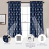 Lush Decor Darkening Window Curtain Set, Navy Anchor Print, 84"