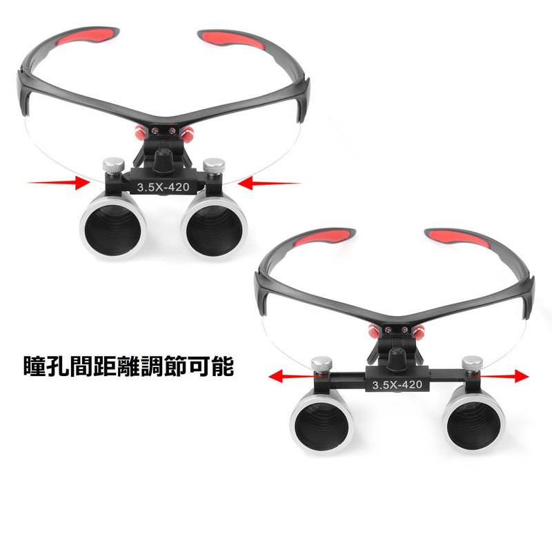 Kurtvenid 3.5x Magnifier 3.5X Binocular Magnifier Dual Use Adjustable Interpupillary