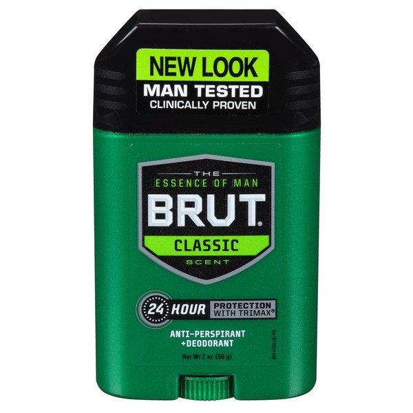 Brut Deodorant 2 Ounce Oval Solid Classic Scent(Anti-Perspirant) (59ml) (2 Pack)