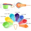 Cdemiy Measuring Spoons, 15 Pcs Plastic Measuring Cups and Spoons
