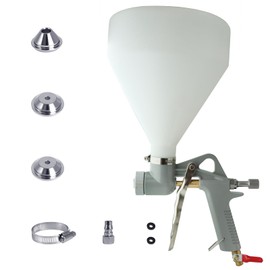Drywall Texture Sprayer,Air Texture Gun 1.5 Gallon with 3 Nozzle (4.0mm/6.0mm/8.0mm) for Orange Peel Knockdown (Silver)