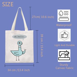 Oh Hello Pigeon Gift Teacher Appreciation Gift Book Reader Elephant Pigeon Bookworm Piggie Lover Tote Bag (Oh Hello CA)