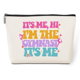 I'm the Gymnast, Gymnastics Gifts, Gymnastics Stuff, Gymnast Team Graduation Gift Appreciation Makeup Bag Funny Cosmetic Bags Thank You Gifts for Women Girls Gymnastics Coach Friend Coworker Birthday
