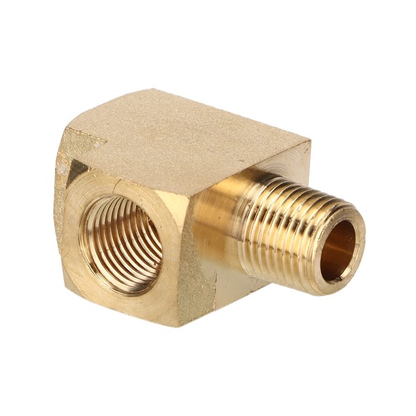 Akozon Tee Brass Pipe Fitting, 1/8" NPT Male Thread Solid