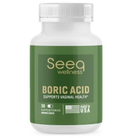 Seeq Wellness Boric Acid Suppositories for Women - Helps Support Odor Control and Balance Vagi