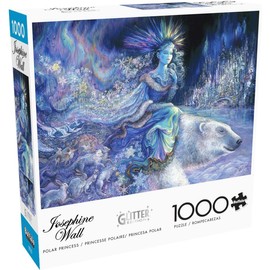 Buffalo Games - Josephine Wall - Polar Princess - 1000 Piece Glitter Jigsaw Puzzle Winter Puzzles for Adults – Precision-Cut Pieces, Festive Artwork, and Hours of Christmas Fun