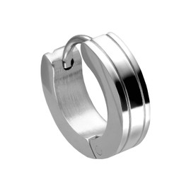 FILANGO 1 Pair Surgical Steel Ear Clicker Hoop Earrings in Various Designs, Stainless Steel