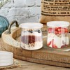 32 Pcs Oui Yogurt Jars Lids, Plastic Yogurt Container Jar