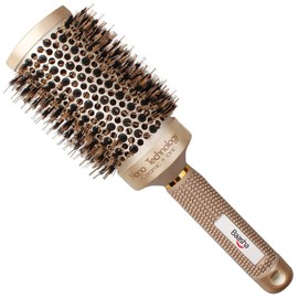 Baasha Extra Large Round Brush 3 Inch(76mm), Hair Brush With Boar Bristle, Dry Round Brush for Long Hair, Boar Bristles Round Brush For Blow Drying, Large Ceramic Brushes for Curly Hair, Ceramic Round Barrel