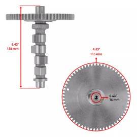 Caltric Camshaft Assembly for John Deere FD620D F911 2500 425 445 455 MIA12872 AM124510