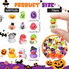 GGSTDDU 72Pcs Halloween Mini Ducks Pumpkins Resin Figurines Decor