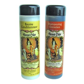 Henna Hair Golden Brown SHAMPOO + Balsam CONDITIONER 250ml each Henne Hair Care Maintenance Chatain Dore/Goldkastanie/Castano