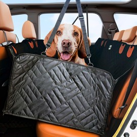 Dry Paws Dog Car Seat Cover for Back Seat - Waterproof, Non-Slip Pet Protector for Car, Trucks & SUVs - Durable, Scratchproof & Easy to Install - Cats & Dogs Friendly