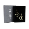 SOFIA MILANI - Women's Earrings 925 Silver Cross Circle Hoop